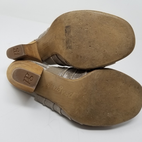 Paul Green Winston Metallic Mule Sandal Slip On Heel Womens Size 4.5 - Picture 10 of 13